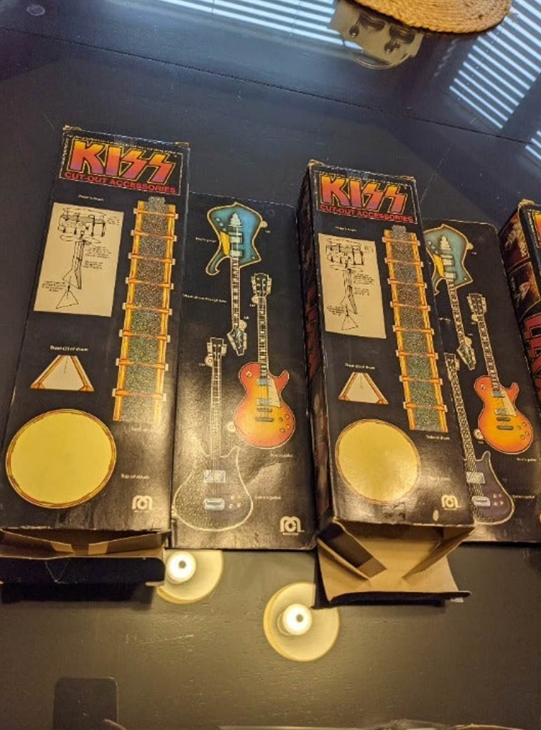 1977 KISS Mego Figures Set - Original Boxes - Complete "Muscle" Body Version - Gene Paul Ace Peter - Holy Grail 1970s Rock